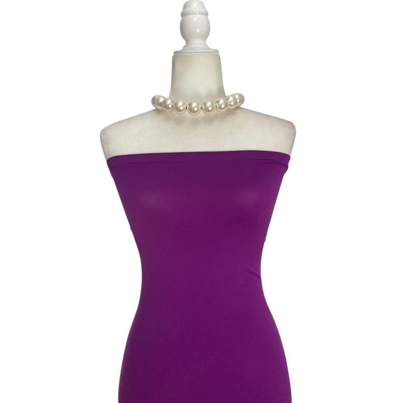 Wolford Fatal Dress Maxi Stretch Tube Dress Versatile in Magenta Hot Pink Purple - Picture 6 of 14